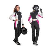 SPARCO 001128L40NRBF Комбинезон женский COMPETITION RS-5.1 LADY, FIA, чёрный,белый,розовый, р-р 40