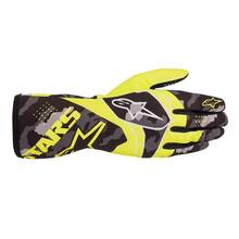 ALPINESTARS Перчатки для картинга TECH 1 K RACE v2 CAMO жёлтый/чёрный. р-р M