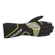 ALPINESTARS 3551020_155_L Перчатки для автоспорта TECH 1-RACE v2. FIA 8856-2018. чёрный/жёлтый. р-р L