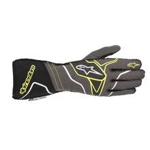 ALPINESTARS 3550120_1451_L Перчатки для автоспорта TECH 1-ZX v2. FIA 8856-2018. серый/жёлтый/чёрный. р-р L