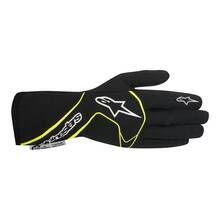 ALPINESTARS 3551017_155_L Перчатки для автоспорта TECH 1 RACE, FIA, чёрный/жёлтый, р-р L