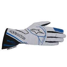 ALPINESTARS 3550017_1091_M Перчатки для автоспорта TECH 1-Z, FIA, серебро/чёрный/синий, р-р M