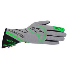 ALPINESTARS 3550017_967_L Перчатки для автоспорта TECH 1-Z, FIA, св. серый/зелёный/чёрный, р-р L
