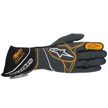ALPINESTARS 3550117_1042_S Перчатки для автоспорта TECH 1-ZX, FIA, серый/чёрный/оранжевый, р-р S