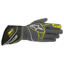 ALPINESTARS 3550117_1045_L Перчатки для автоспорта TECH 1-ZX, FIA, серый/чёрный/жёлтый, р-р L