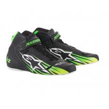 ALPINESTARS 2713018_1156_10 Ботинки для картинга TECH 1-KZ. чёрный/зелёный/жёлтый. р-р 43 (10)