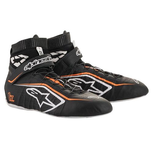 ALPINESTARS 2715020_1241_13 Ботинки для автоспорта TECH 1Z v2. FIA 8856-2018. чёрный/белый/оранжевый. р-р 47 (13)