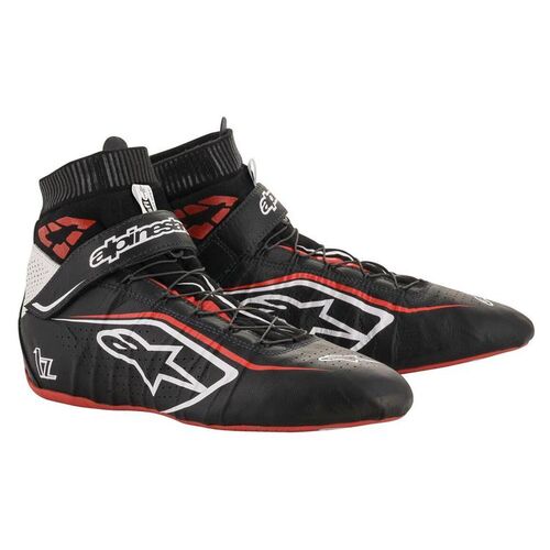 ALPINESTARS 2715020_123_10.5 Ботинки для автоспорта TECH 1Z v2. FIA 8856-2018. чёрный/белый/красный. р-р 43.5 (10.5)