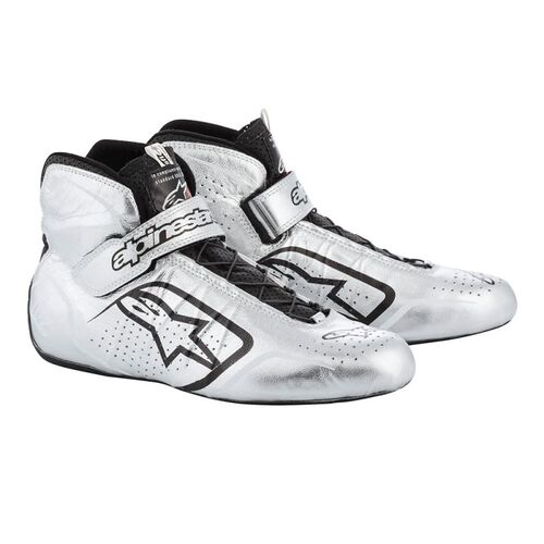 ALPINESTARS 2715015_191_9.5 Ботинки для автоспорта TECH-1 Z. FIA. серебристый/чёрный. р-р 42.5