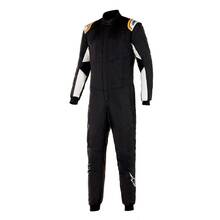 ALPINESTARS 3350220_1241_44 Комбинезон для автоспорта HYPERTECH v2. FIA 8856-2018. чёрный/белый/оранж.. р-р 44