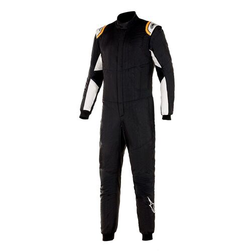 ALPINESTARS 3350220_1241_56 Комбинезон для автоспорта HYPERTECH v2. FIA 8856-2018. чёрный/белый/оранж.. р-р 56 ALPINESTARS 3350220_1241_56 Комбинезон для автоспорта HYPERTECH v2. FIA 8856-2018. чёрный/белый/оранж.. р-р 56