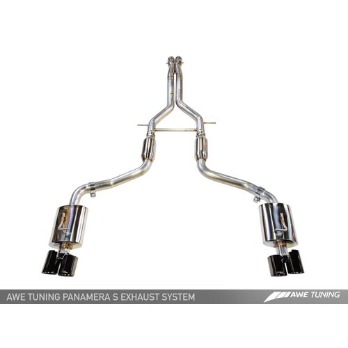 AWE Выхлопная система Porsche Panamera S/4S Touring Exhaust System - Chrome Silver Tips AWE Выхлопная система Porsche Panamera S/4S Touring Exhaust System - Chrome Silver Tips