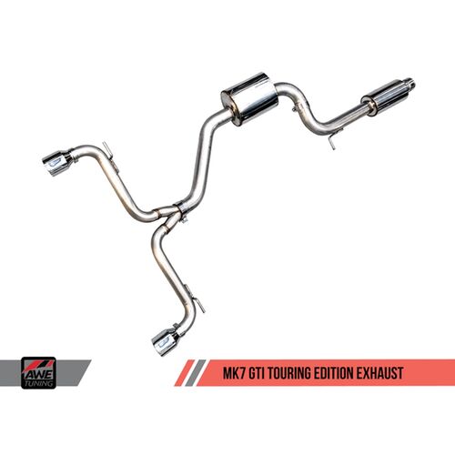 AWE 3015-32046 Выхлопная система  Chrome Silver Tips VW MK7 GTI b Touring Edition
