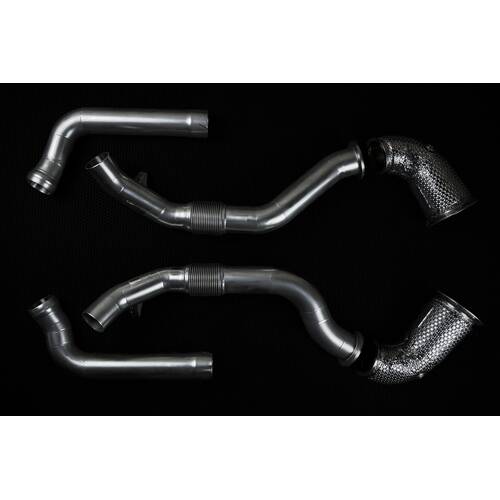 Be solve system даунпайп / приёмная труба для x Midpipe Porsche Panamera TURBO (971) 4L, + спортивный катализатор (спорткат)