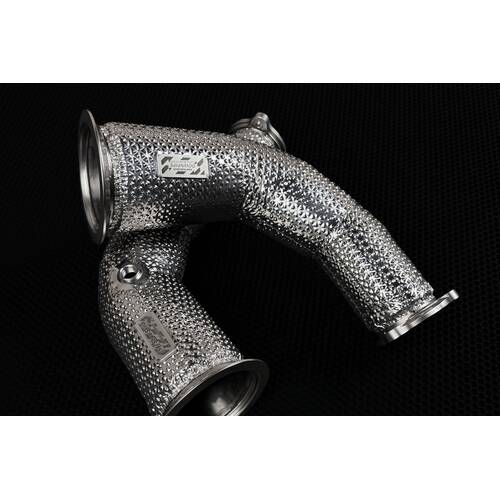 Be solve system даунпайп / приёмная труба для Audi RS4(B9)/RS5(F5) non OPF + Heatshield