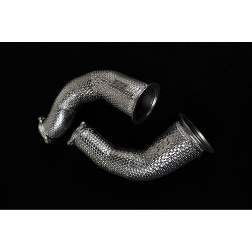 Be solve system даунпайп / приёмная труба для Audi RS4(B9)/RS5(F5) non OPF, + спортивный катализатор (спорткат)