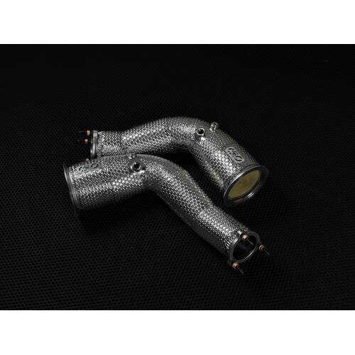 Be solve system даунпайп / приёмная труба для Audi RS6/RS7 (C8)A8/S8(D5), + спортивный катализатор (спорткат) 130 мм