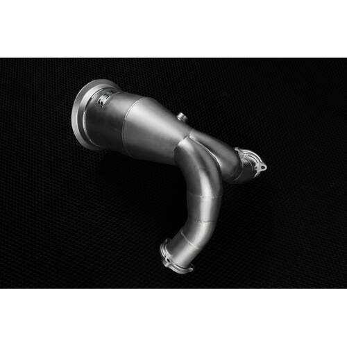 Be solve system даунпайп / приёмная труба для Audi S4/S5(B9), + спортивный катализатор (спорткат) 113 мм