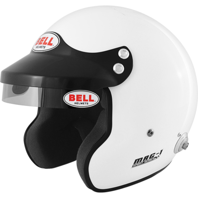 BELL 1426044 Шлем для автоспорта открытый MAG-1, FIA8859, белый, р-р XLG (61+)
