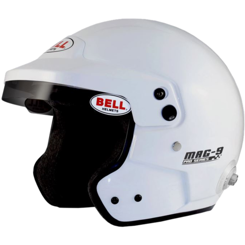 BELL 1316011 (23200103) Шлем для автоспорта открытый, MAG-9, HANS, FIA8859, белый, р-р SML (57-58)