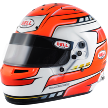 BELL 1310024 (23101103) Шлем для автоспорта (FIA) RS7 PRO HANS FALCON RED, оранжевый/белый, р-р 57 , закрытый