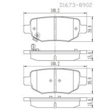 Brannor Ceramic задние тормозные колодки для Omoda C5/Chery Tiggo 4/Pro/Jaecoo J5 (передний привод) (под 263мм диск)