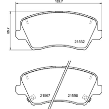 BRANNOR Ceramic передние тормозные колодки для Kia Ceed (JD)/Hyundai i30 (GD/PD)/Veloster (под 280мм диск)