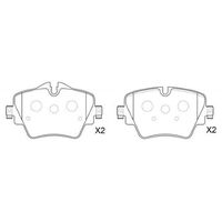 Brannor Ceramic передние тормозные колодки для BMW X1/X2/X3/520d/Mini Clubman/Countryman S (F48/F39/G01/G30/F54/F60)