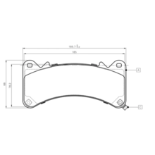 BRANNOR Ceramic передние тормозные колодки для Cadillac Escalade (mk4) (14-20) (под 410мм диск)