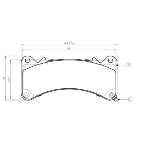 BRANNOR Ceramic передние тормозные колодки для Cadillac Escalade (mk4) (14-20) (под 410мм диск)