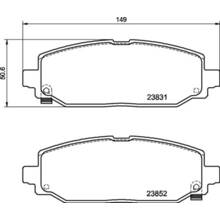 Brannor Ceramic задние тормозные колодки для для Jeep Wrangler (JL) HD-brakes (под 342мм диск)