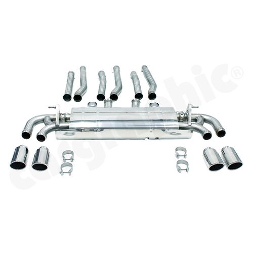 CARGRAPHIC CARP58TETFLAP Выхлопная система для Porsche 958 Cayenne Turbo с клапаном и с насадками