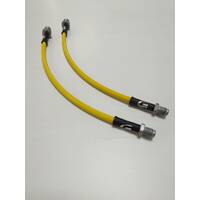 Goodridge задние армированные тормозные шланги для BMW M2/M3/M4 (F87/F80/F82/F83) (2шт к-т) (желтый силикон)