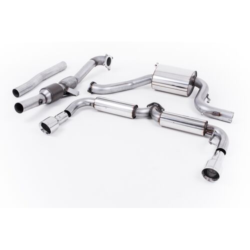 MILLTEK SSXVW138 Turbo-back including Hi-Flow Sports Cat Dual 100mm GT100 Volkswagen Golf Mk6