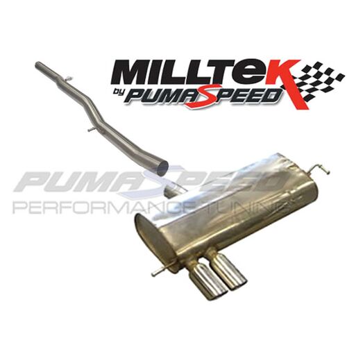 MILLTEK SSXVW075 выхлопная система (средняя и задняя часть) Twin 76.2mm Jet Volkswagen Golf Mk4 4-Motion V6