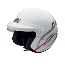 OMP Шлем открытый J-R клипсы HANS FIA 8859-2015 белый р-р L