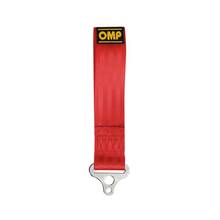 OMP EB578R Буксировочная петля, ширина 2, отверстия для фиксации 8 мм и 14 мм, красный FIA