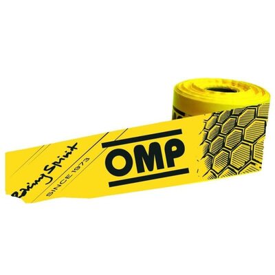 OMP Нейлоновая лента жёлтая, с логотипом OMP, 500 метров x 15 см