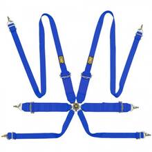 OMP DA0204H041 Ремни Saloon Pull Up, 6 точек, 23-3-2, стальн. рег., FIA 8853-2016, синий