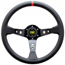 OMP OD1980NR Руль WRC, кожа, черный красная нить, диам.350мм, вылет 70мм
