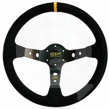 QSP QS.S90Z3 Руль, замша, черный, диаметр 350мм, вылет 90мм