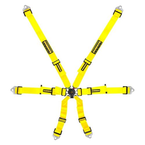 SCHROTH 94530-H3 Ремень безопасности 6-ти точечный 2“50 mm Flexi 2x2 желтый