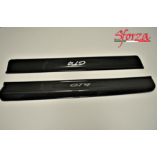 SFORZA Карбоновые накладки на пороги (серый логотип) для Porsche Cayman GT4 981/718 