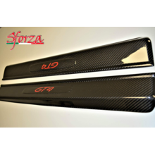 SFORZA Карбоновые накладки на пороги (красный логотип) для Porsche Cayman GT4 981/718 