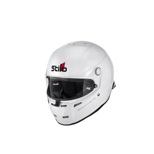 STILO Шлем закрытый ST5F COMPOSITE, встр. микрофон, HANS, FIA SA2020, белый/синий р-р 63
