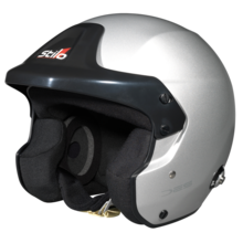 STILO AA0110AF2M54 Шлем для автоспорта Trophy DES JET открытый, FIA, серебристый, р-р 54