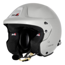STILO AA0110EG2M54 Шлем открытый TROPHY DES PLUS, интерком WRC, HANS, FIA, серый, р-р 54