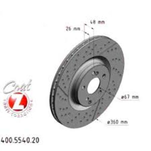 Zimmermann Задние тормозные диски для Mercedes AMG GT43 (360x26mm) (2шт к-т)