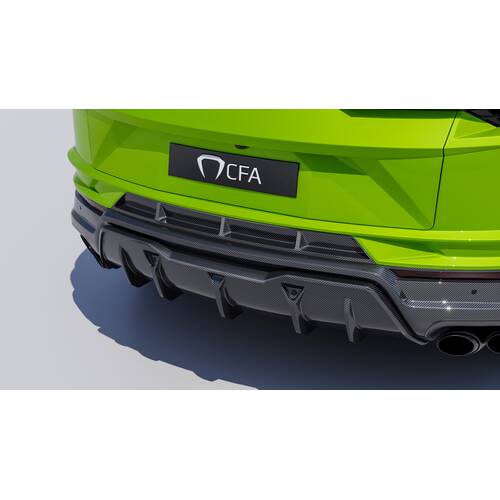 CFA Центральная накладка заднего бампера - (классический карбон) для Lamborghini Urus Performante, Lamborghini Urus S