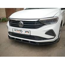Vonard Customs сплиттер переднего бампера vw polo 6 - черный глянец, артикул VWPO-6-FS1G